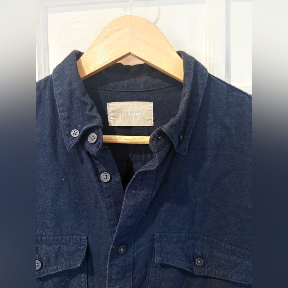 Everlane Men's Deep Blue Shirt Jacket